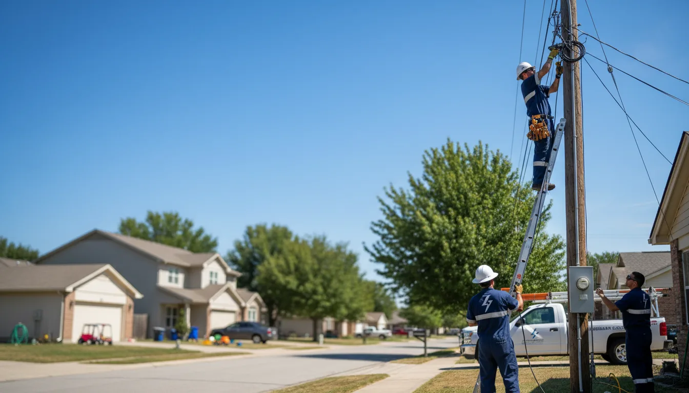 Residential electrician providing installation services in New London, MN
